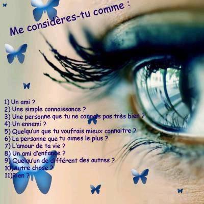 tu me considere comme koi ???